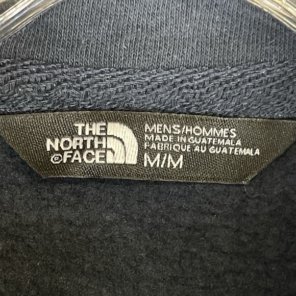 The North Face Sweater Mens M Blue 1/4 Snap Knit Mock Neck Long Sleeve Pullover - Picture 3 of 13